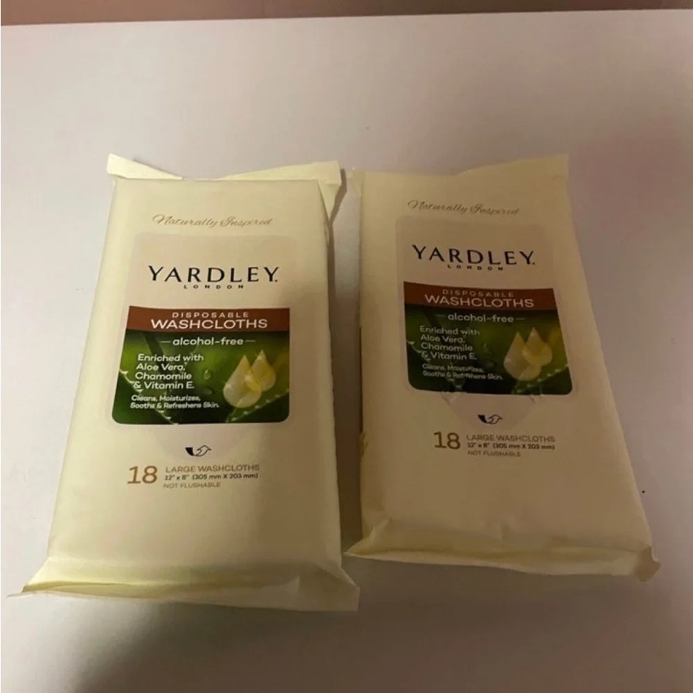 Wash Cloths YARDLEY disposable wash cloths 2 packs of 18